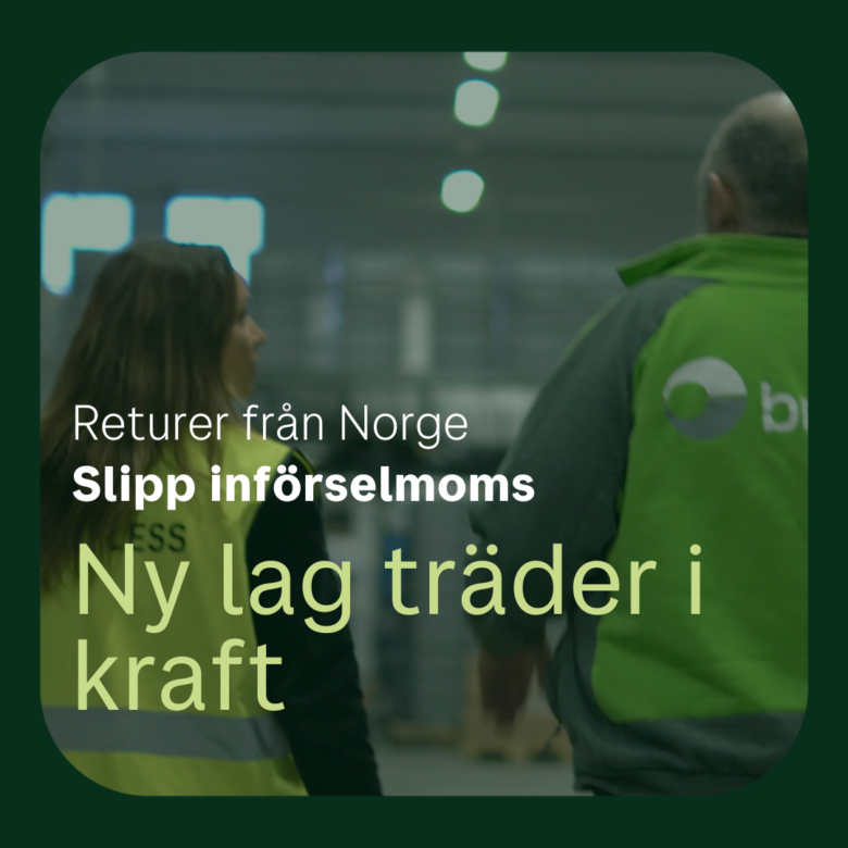 Slipp införselmoms på returer från Norge – 2024
