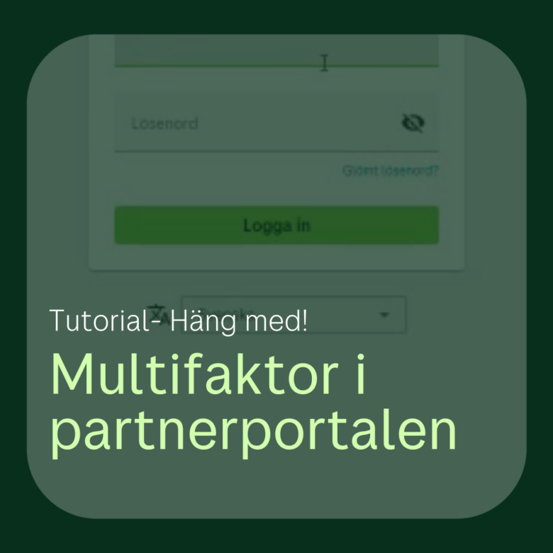 Inloggning med multifaktor i Partnerportalen