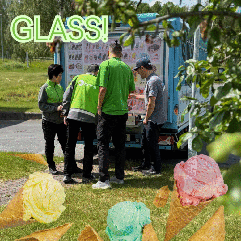 Glassbilen på besök!